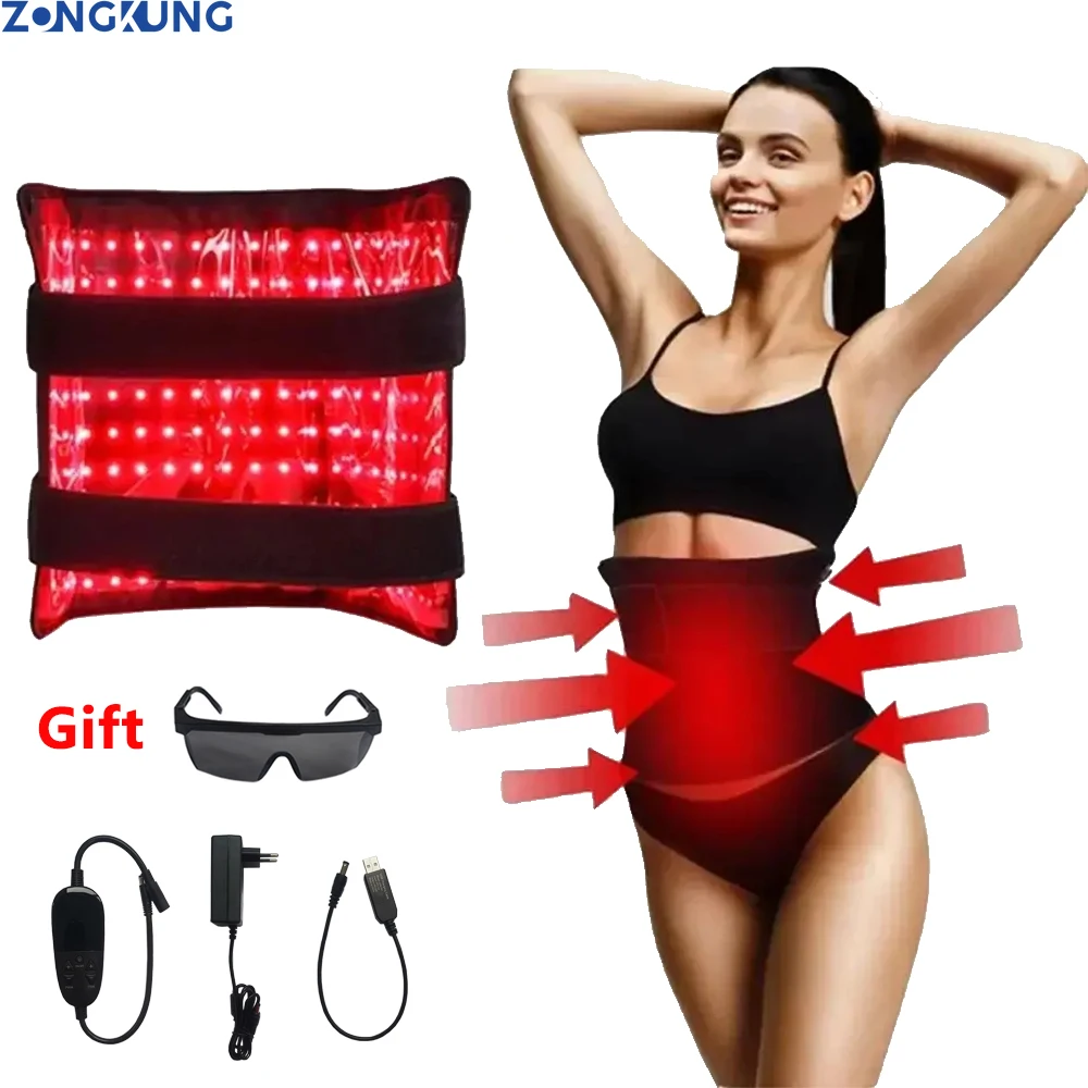 

210Pcs Wearable Package Red Light Infrared Belly Belt for Relieving Muscle Tired and Weight Loss Device for Waist Shoulders Back