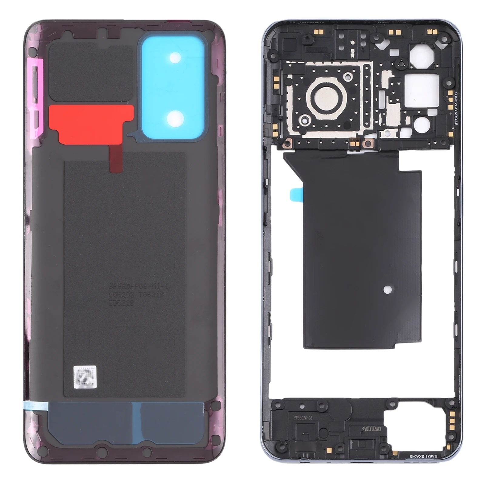 Middle Frame Bezel Plate + Battery Back Cover Housing for OPPO Realme GT Neo RMX3031 Phone Frame Repair Replacement Part