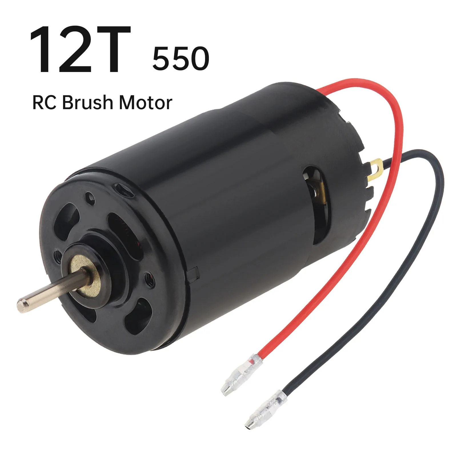 12T 550 Brushed Motor 6 -8.4V 22500RPM 3.17mm Output Shaft DC Motor for 1/10 RC Trail Crawler Car / RC Off-Road Climbing Car