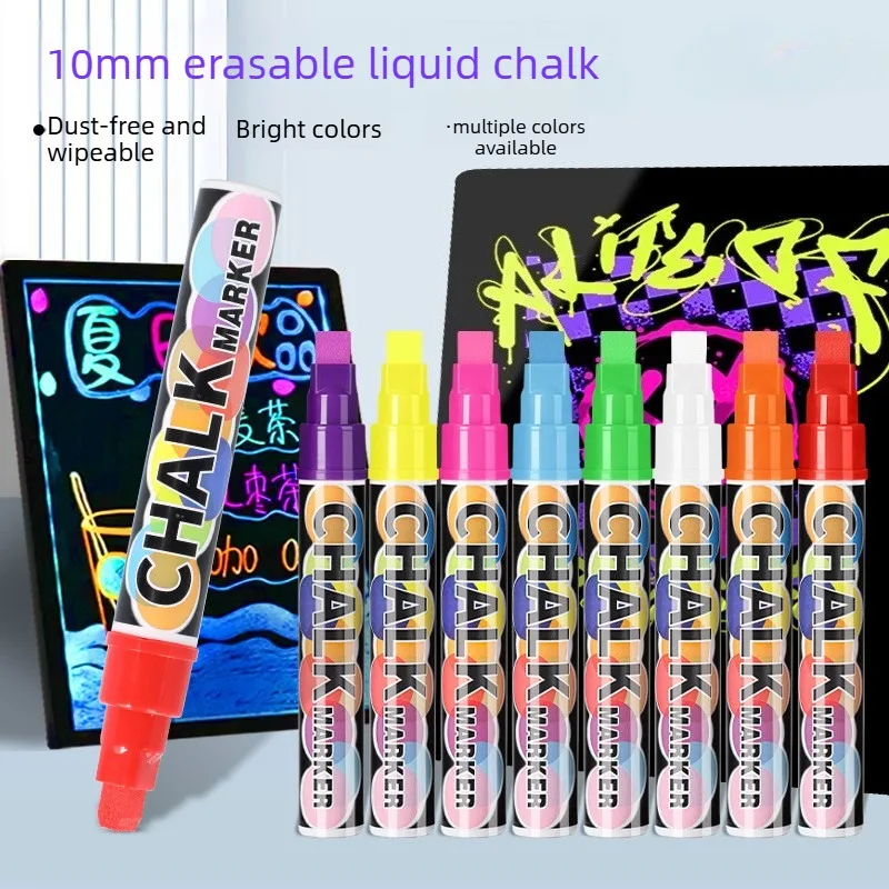 

Marker Coarse Head Fluorescent Board Advertising Specific Light Board Pen Graffiti Blackboard Specific Erasable Liquid Pen