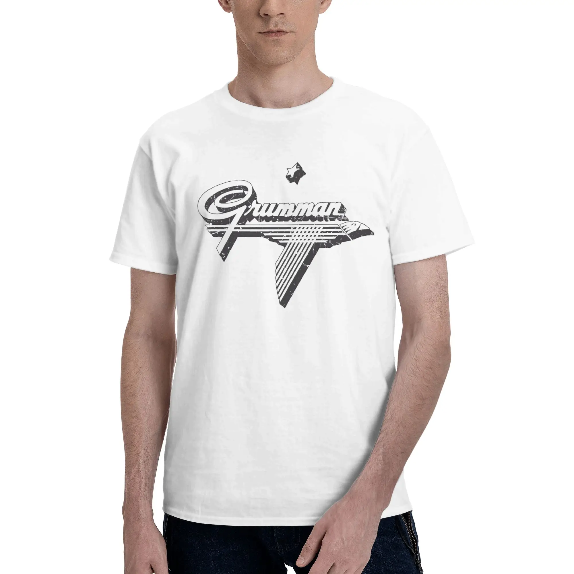 Grumman American Aircraft Corporation Vintage Logo Long Style Reversible T-shirt Street Lazy Men's T-shirts