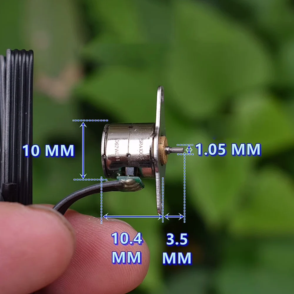 Micro 10mm DC 2 fasi motore passo-passo a 4 fili piccolo motore passo-passo cablato resistenza 10 Ohm 18 gradi