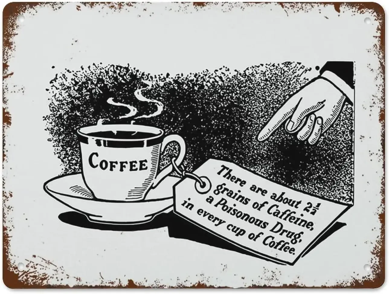 Metal Tin Sign Vintage Metal Signs Cafe Sign Coffee Sign Kitchen Wall Art Retro Wall Decor Tin Sign Funny Decorations