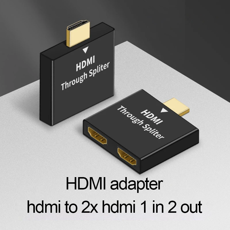 Hub 1080p hdmi męski do 2x hdmi żeński splitter adapter jeden na dwa na zewnątrz stacja dokująca hd do monitora pc macbook akcesoria do laptopa