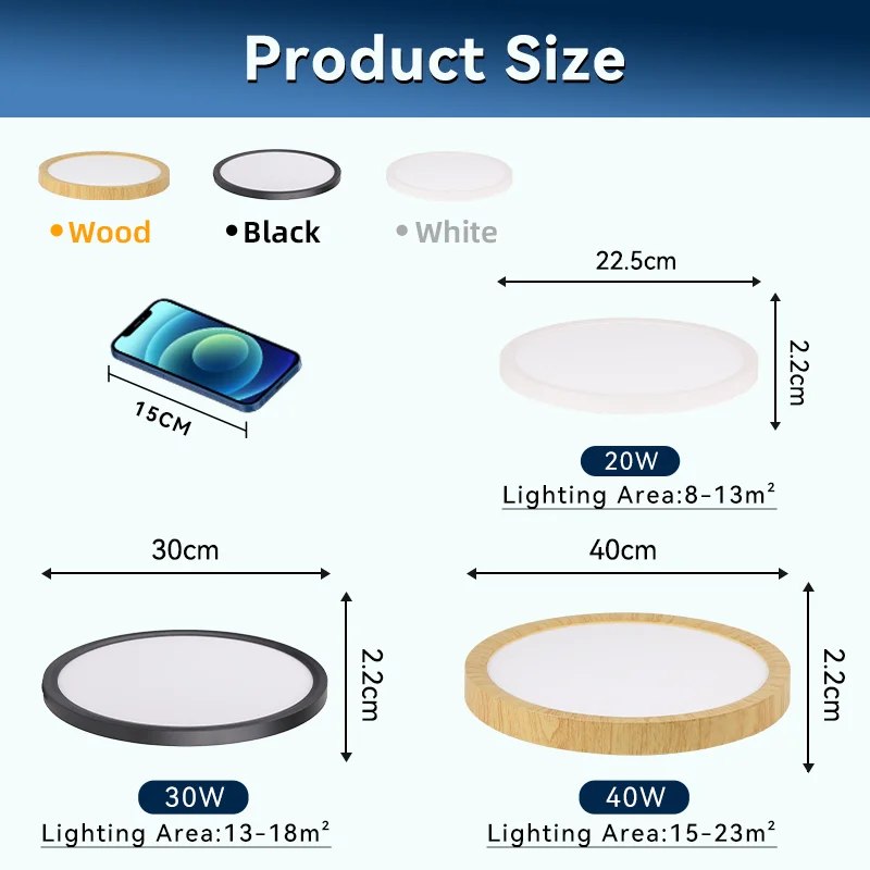 Chuangyang رقيقة جدا جولة Led مصباح السقف تركيبة إضاءة المنزل سطح Led ضوء السقف الحديثة المطبخ الحمام غرفة المعيشة
