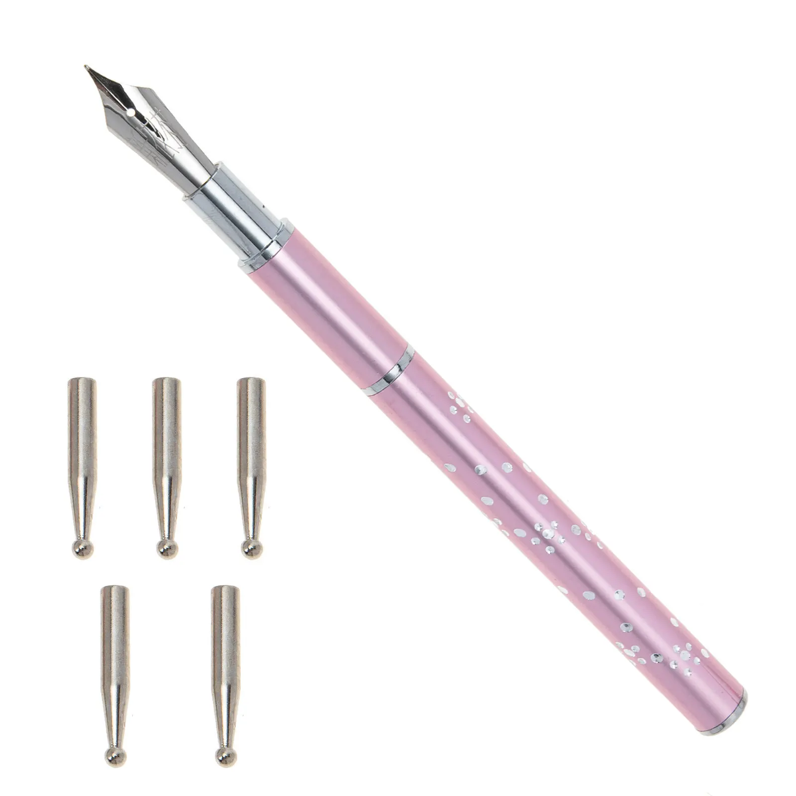 1 set Nail Art Liner Brushes Fine Tip Dotting For Manicure Design With Replacement Points Nail Painting Tools Manicure Tools
