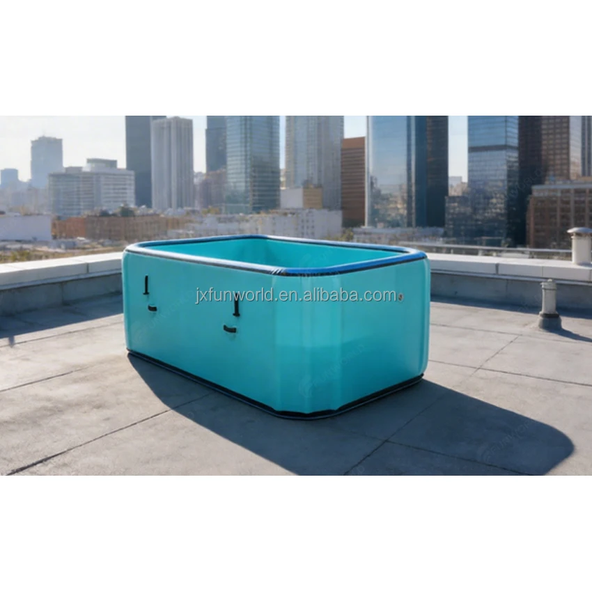 Outdoor Drop Stitch Foldable Swimming Pool Portable Rectangular Pool Ideal For Backyard Residential