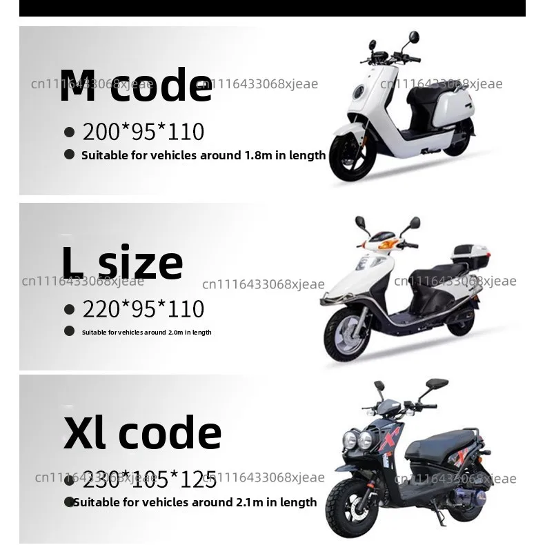 Motorcycle cover, sun protection, rain and dust protection 190T, reflective design body