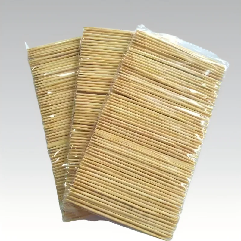 Disposable Double Headed Toothpick Fruit Swab Interdental Cleaning Independent Small Package Natural Bamboo Toothpick