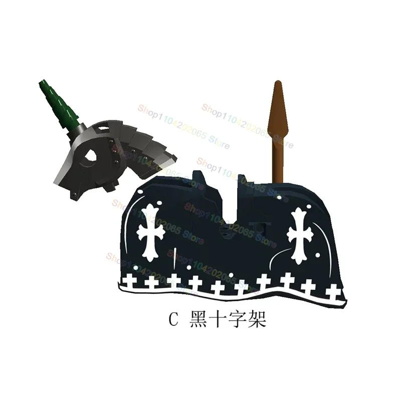 

Saddle Accessories Medieval Animals Warhorse Assembly Building Blocks Creative Bricks Children's Toys Birthday Gifts BR689