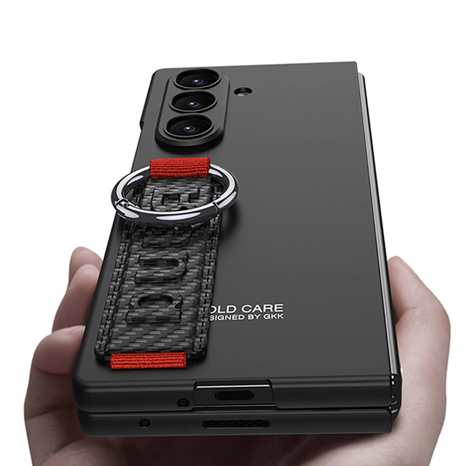 Ring Wraist Band Protector For Samsung Galaxy Z Fold 8 Ultra Case with Glass Film Mobile Phone Cover