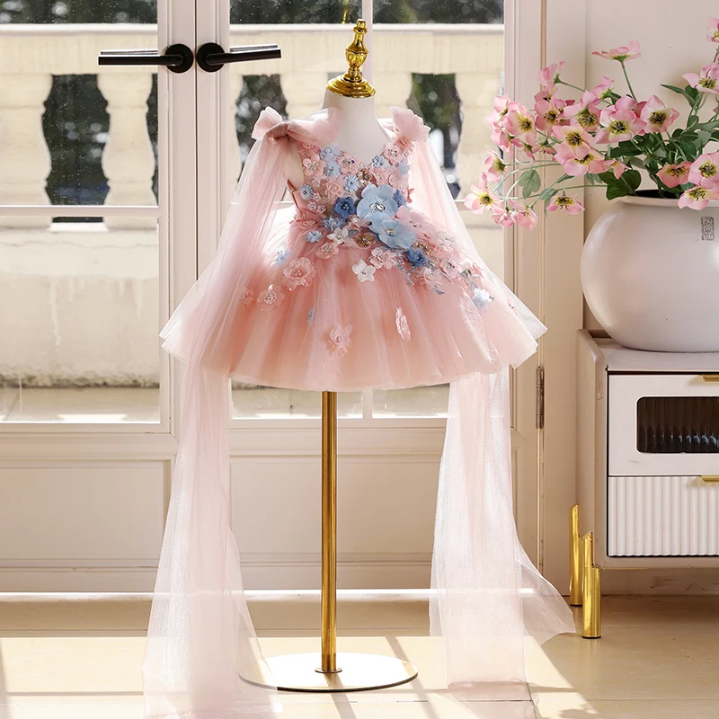 KLGFLD Gorgeous Girls Prom Dress High-End Elegant Dress Attending Party Evening Dress for Girls Christmas Dress Suitable for 2-8 image 5