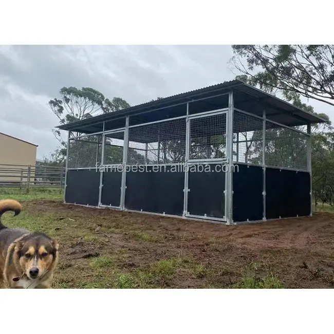 Outdoor Portable Horse Box Stables Temporary Horse Stall HDPE Panels with Colorbond Roof