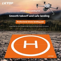 Drone Landing Pad Foldable 25 inch (65cm),Double-Sided Waterproof Helipad for DJI AIR 3S/Mavic 4 Pro/Avata 2/Mavic 3 Pro Series