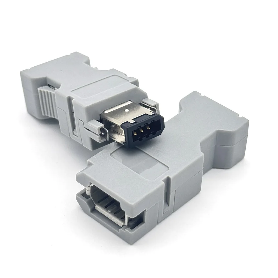 1PC Male Female Connector 6 Pin Firewire IEEE 1394 For Yaskawa For