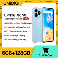 UMIDIGI G6 5G Cellphone Android 13 Dimensity 6100+ 8-Core 6.57” 90Hz 50MP Infrared Night Vision Dual Camera 6GB 128GB Smartphone