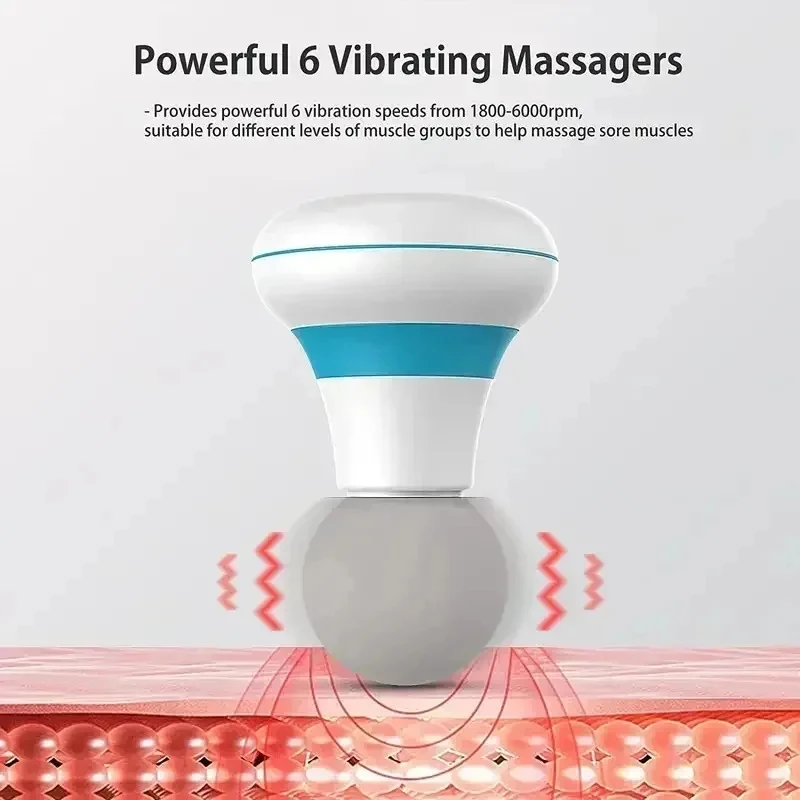 Mini Portable Massage Gun Deep Tissue Percussion Handheld Muscle Massager for Athletes Body Back Pain Relief gallery 2