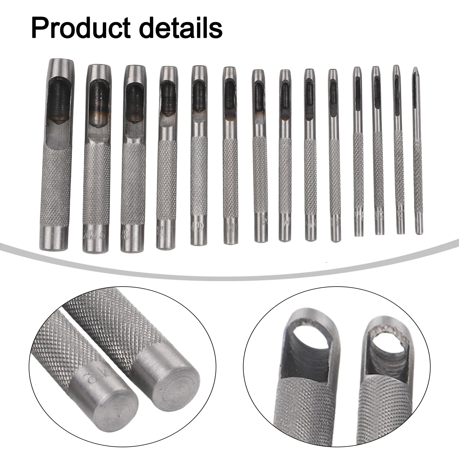 3mm Leather Hole Punch Set for Clean Hole Punching Kit Tools Heat-treated Durability Professional Punching Results