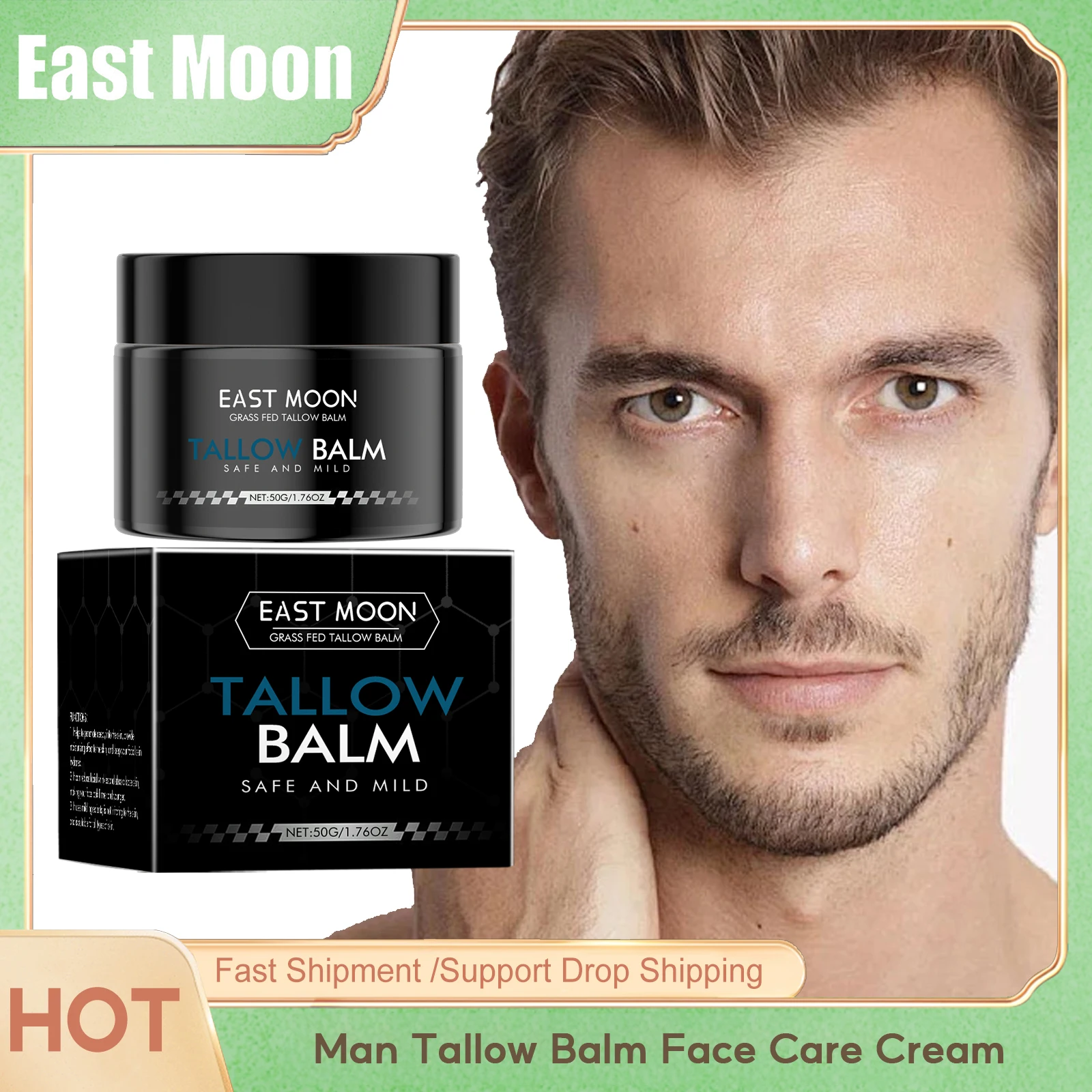 

Man Tallow Balm Face Care Cream Remove Fine Lines Nourish Smoothing Shrink Pores Reduce Dryness Oil Control Facial Firming Balm
