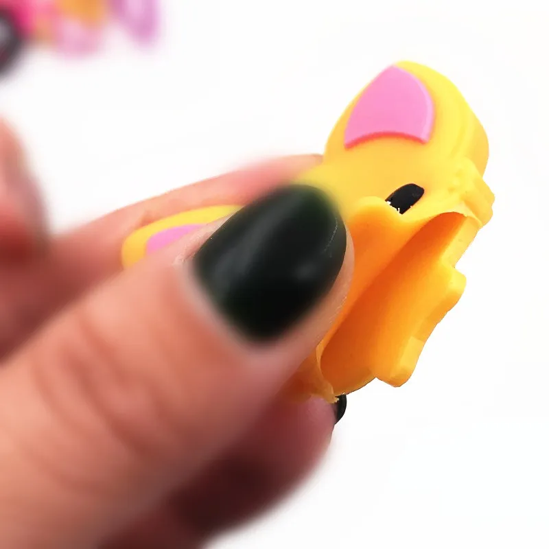 10Pcs/lot Cartoon Cute Key chain Women Man Key Cover Cap PVC Animal Kids Key Ring Cat Character Key Holder Dog Icon Keychains