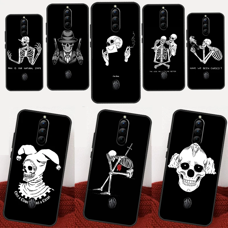 Death Skull Bones Clown Circus Phone Case For ZTE Nubia Red Magic 5G 5S 6R 6S 7S 8S Pro Plus Redmagic 6 7 8 Pro Cover