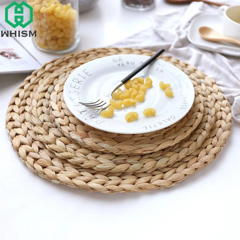 Rotan Stro Placemats, Cup Coasters Pad Eettafel Mat Warmte Isolatie Pot Houder Rieten Drink Coaster Keukenaccessoires