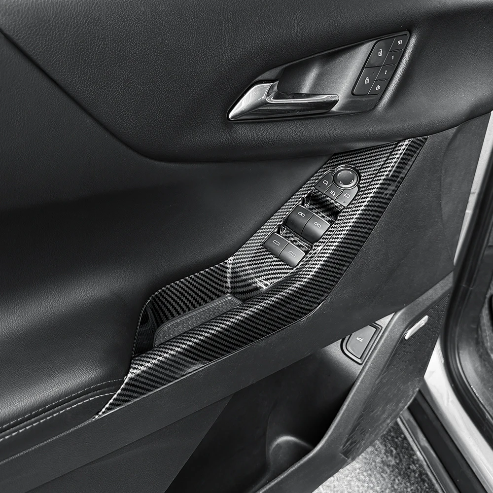 

Для Chevrolet Equinox 2025 2026, кнопка окна из углеродного волокна, рамка, накладка, автомобильные аксессуары для интерьера, левый руль