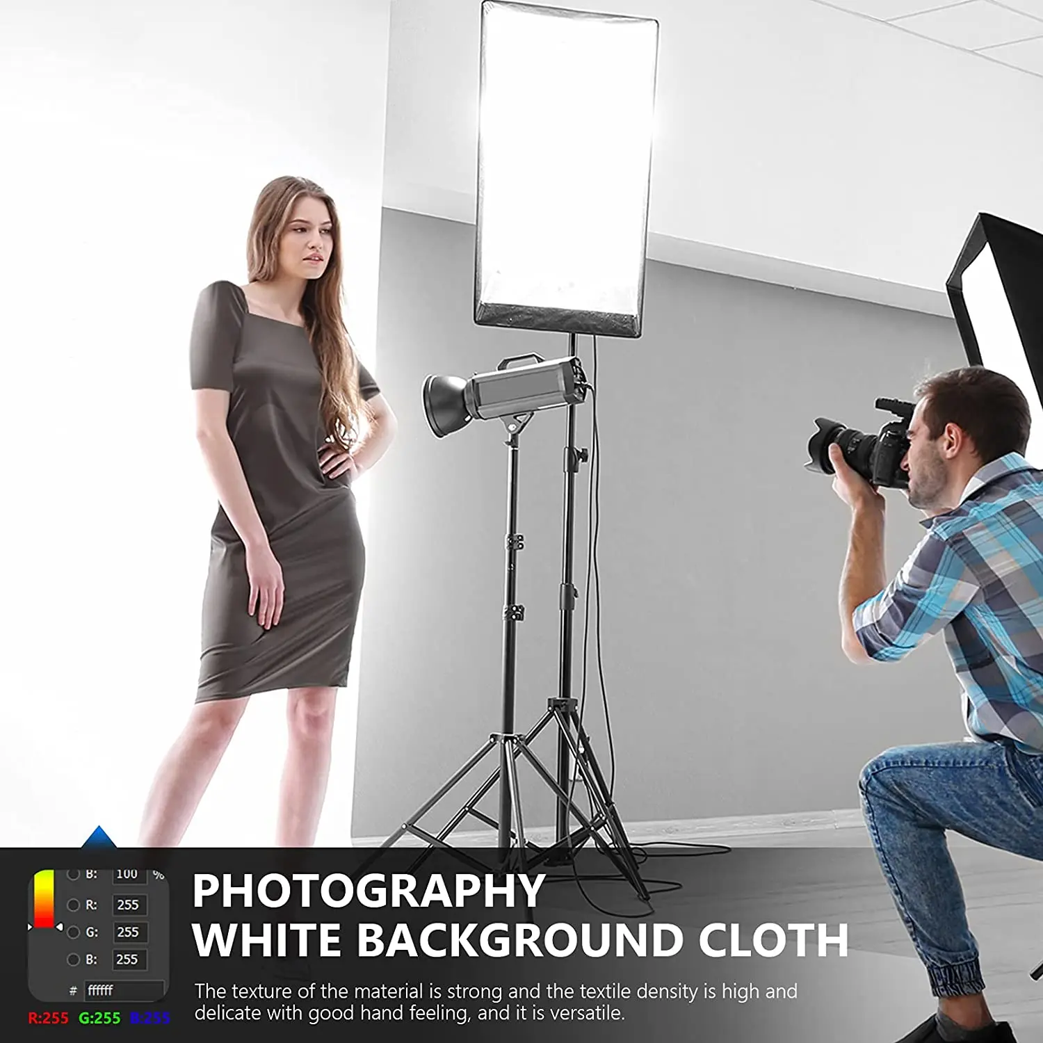 Neewer 6x9 ft Photo Studio 100 Percent Pure Polyester Collapsible Backdrop Background for Photography, Video and Television