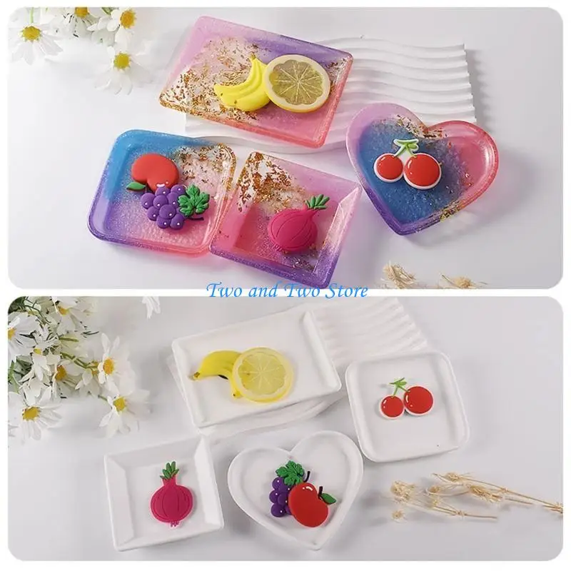 HX6F Molds Cup Pad Molds Epoxy Resin Molds Multi-shapes Silicone Material for DIY Hand-Making Resin Artworks