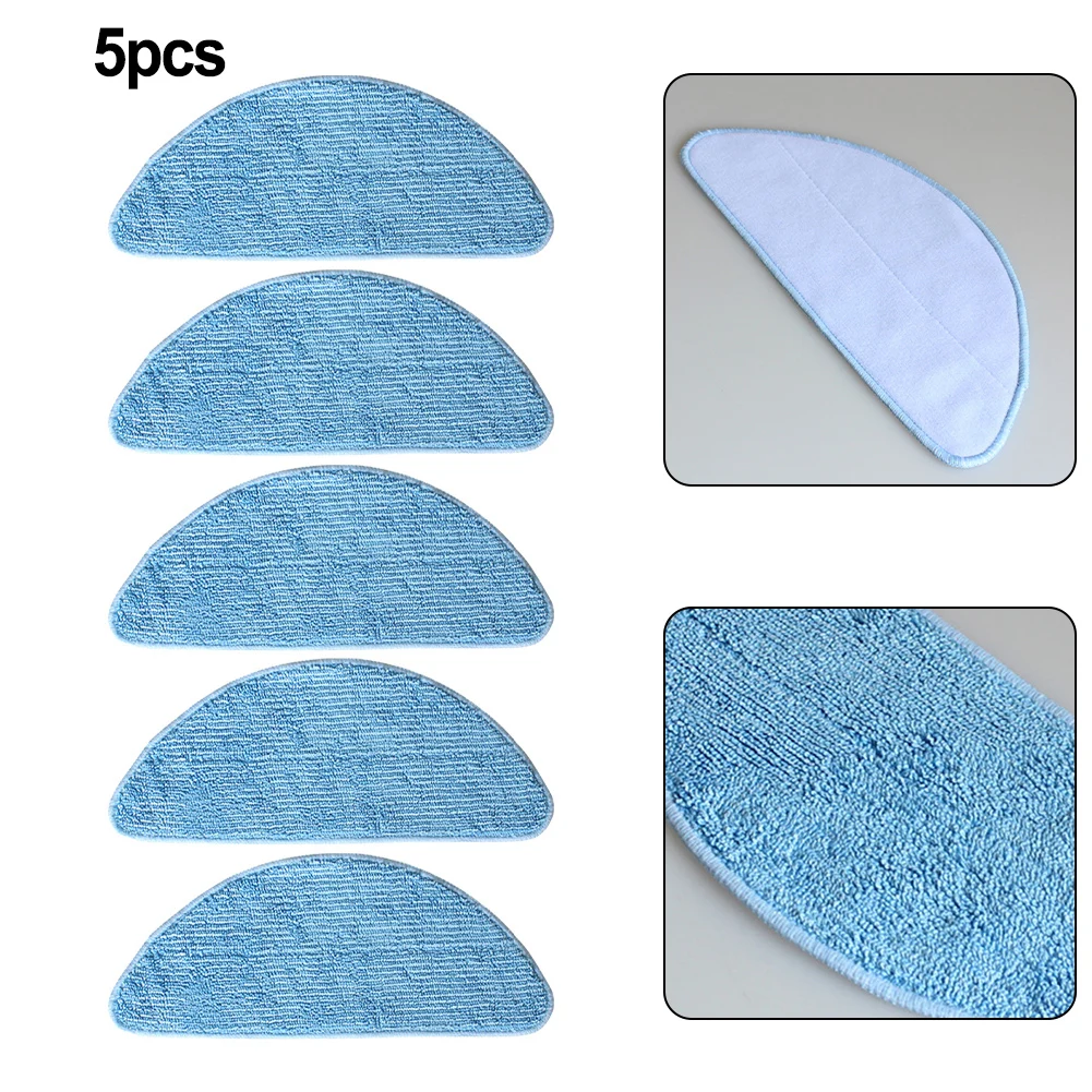 5 Pack Mop Cloths For Aeno RC2S ARC0002S RC3S ARC0003S Robot Washable Cleaning Cloth Vacuum Cleaner Accessories