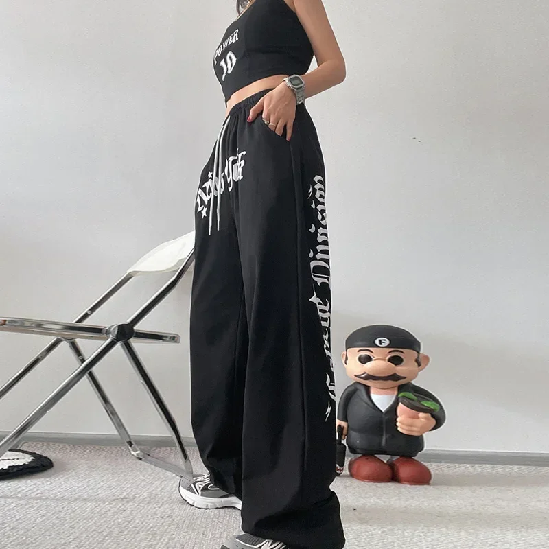 

Korean Style Harajuku Women's Sweatpants Fashion Casual Loose Wide Leg Pants Japanese Streetwear Trousers Women Y2k Clothes