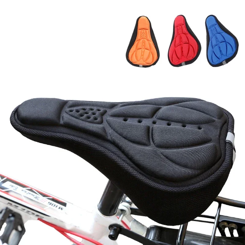 1PCS Mountain Bike 3D Saddle Cover Thick Breathable Super Soft Bicycle Seat Cushion Sponge  Bike Seat Bicycle Accessories