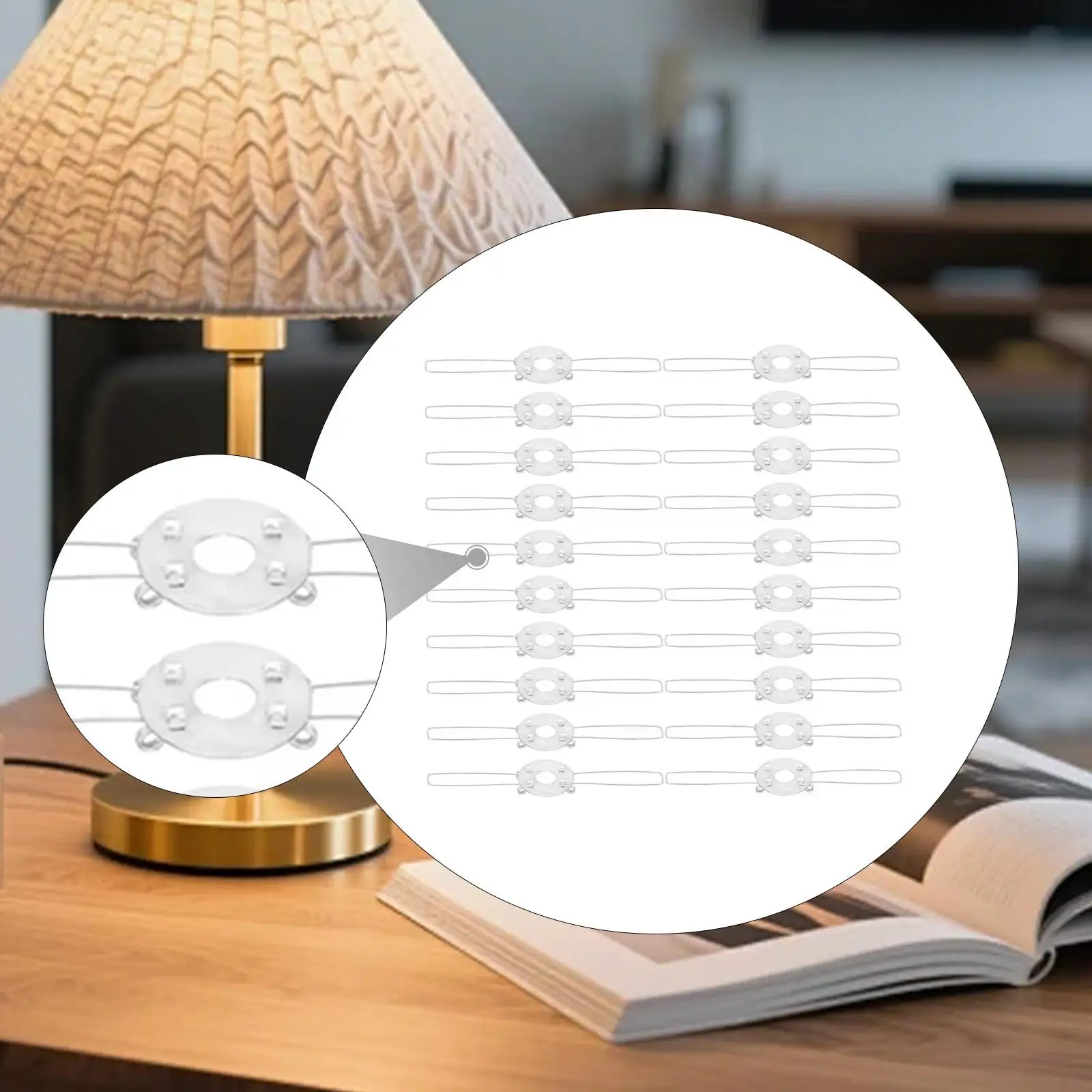 

20x Spring Lampshade Clips Clamp for Ceiling Light Chandeliers Pendant Lamps