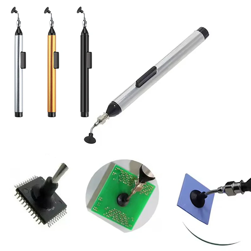 Ferramenta ic de bombeamento manual, caneta de sucção a vácuo, selecionador de solda, conjunto de ferramentas manuais com 3 tamanhos de sucção, pinça alternativa