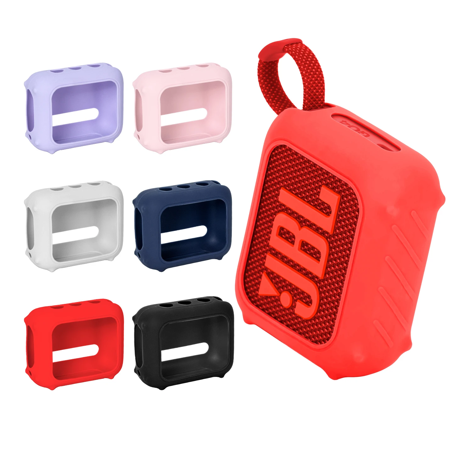 Funda de silicona para altavoz JBL Go 4, funda protectora suave y flexible a prueba de golpes, funda protectora de diseño de ajuste perfecto para accesorios JBL GO4