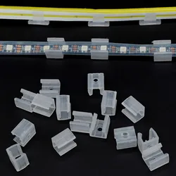 6mm 8mm 10mm 12mm LED Strip Fix Clips Holder Connector Accessories For Fixing 2835 Neon Light 220V Flexible COB Plastic Buckle