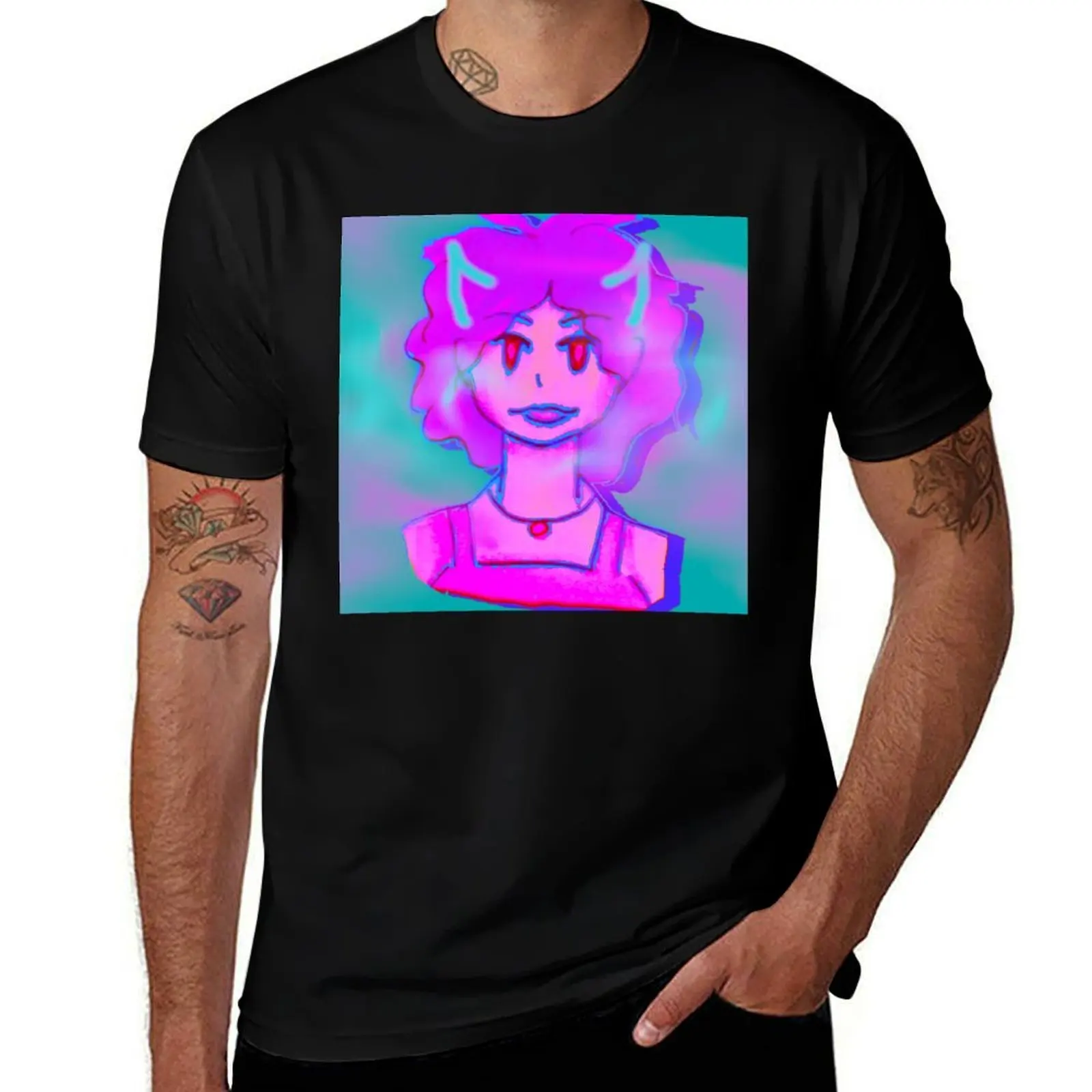 

june with horns T-Shirt Clothing customs design your own hippie clothes T-shirts man anime shirts men