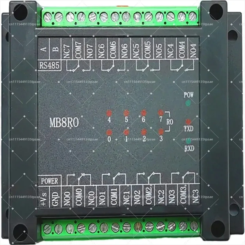 MB8RO 8 Channel Relay Output Module Optically Isolated RS485 MODBUS RTU Industrial Switch Control Board