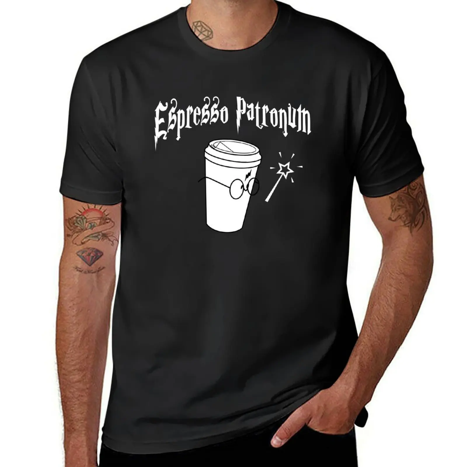 ESPRESSO PATRONUM WIZARD'S COFFEE T-Shirt kawaii clothes anime clothes mens tall t shirts