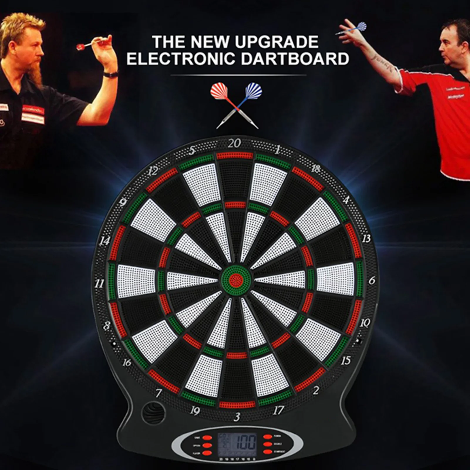 1 PC Professional อิเล็กทรอนิกส์แขวน Dartboard LCD ตัวบ่งชี้คะแนน DART เกม 6pcs ลูกดอก