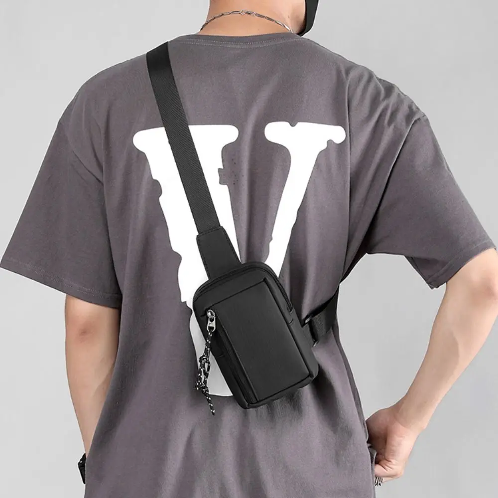 Fashion Side Sling Men Chest Bag Oxford Crossbody Bag Male Shoulder Bag Solid Color Phone Bag Man Phone Bag Travel