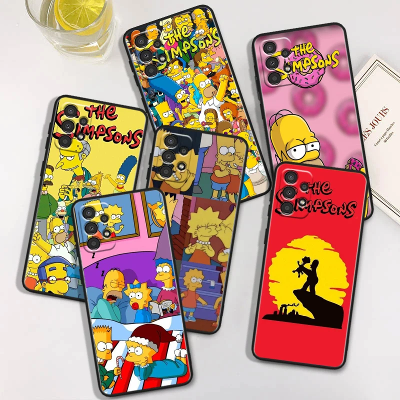 

Disney The simpsons Black Silicone Phone Case For Samsung A31 32 34 35 42 50 51 52 53 54 55 60 70 71 72 73 80 81 90 91 Cover