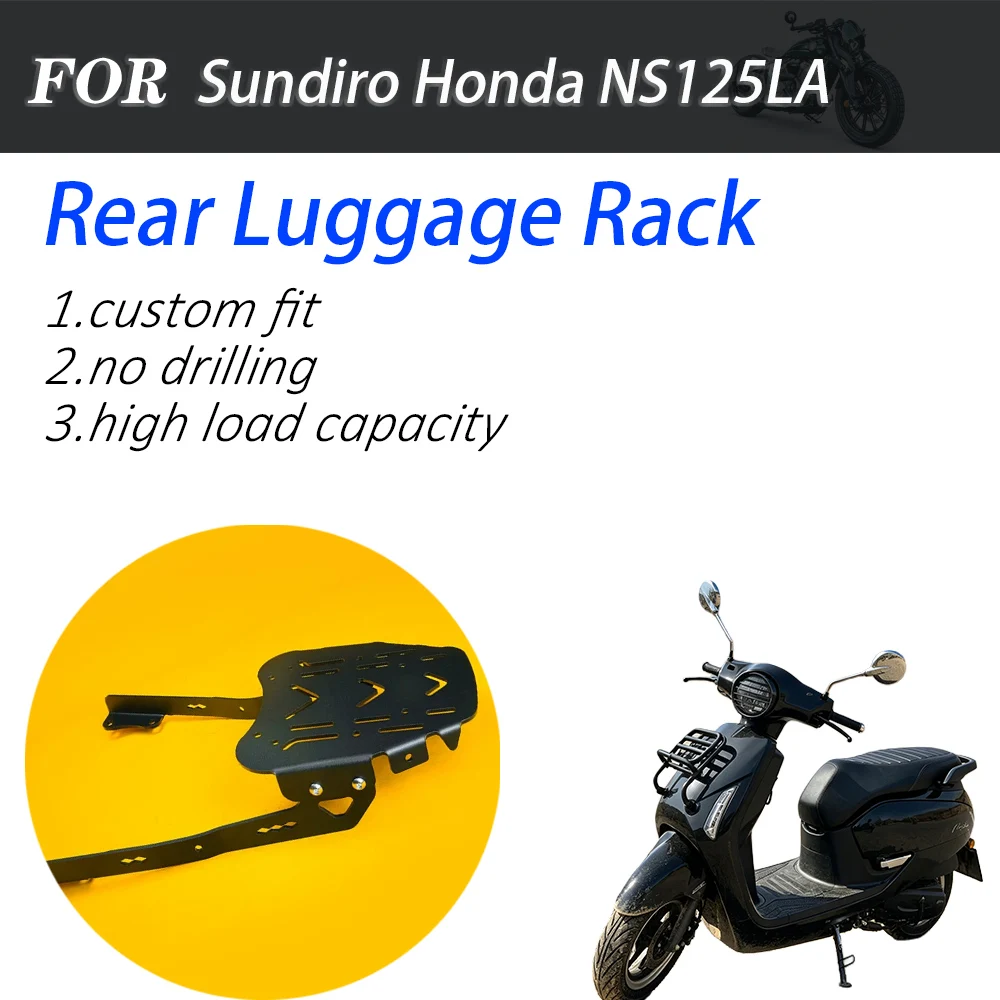 Custom Fit Thickened Rear Cargo Support Rack Fit Sundiro Honda NS125LA Scooter Top Case Bracket Mod Accessories