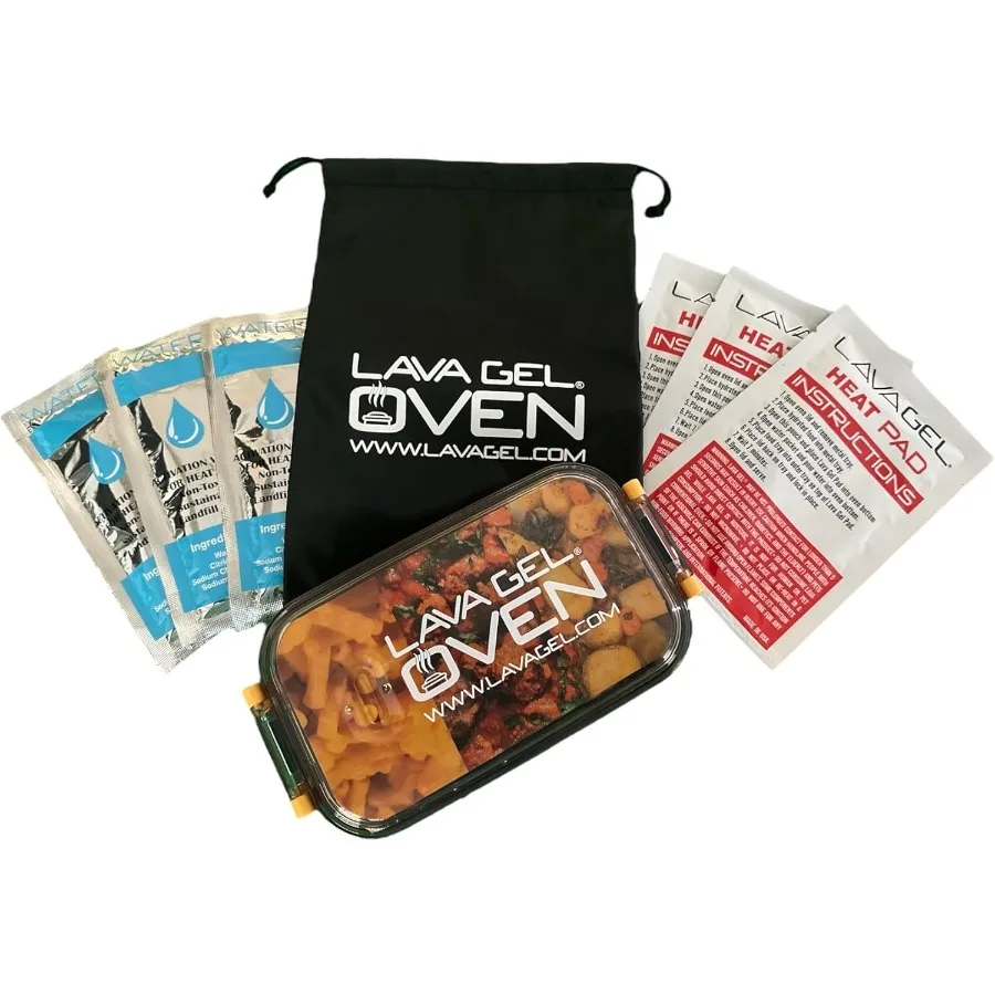 

Flameless Portable Oven Kit NoFire Food Warmer for Camping Hiking Survival Emergency Situations Includes 3 SingleUse Heat Pads