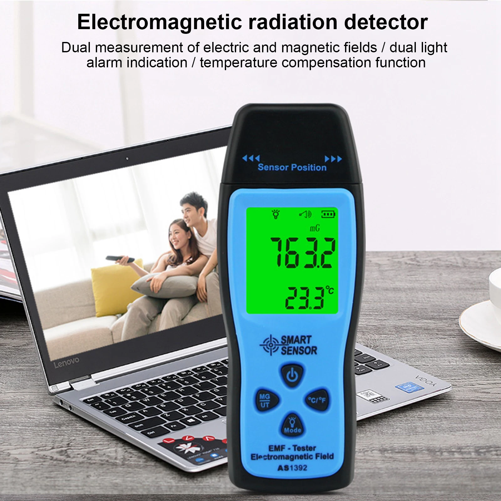 

New Electromagnetic Field Radiation Detector Tester Emf Meter Handheld Portable Counter Emission Dosimeter Sound and Light Alarm