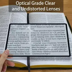 Lentille en verre de lecture d'aide à la lecture, grande feuille de loupe, livre de page complète, 1PC A5