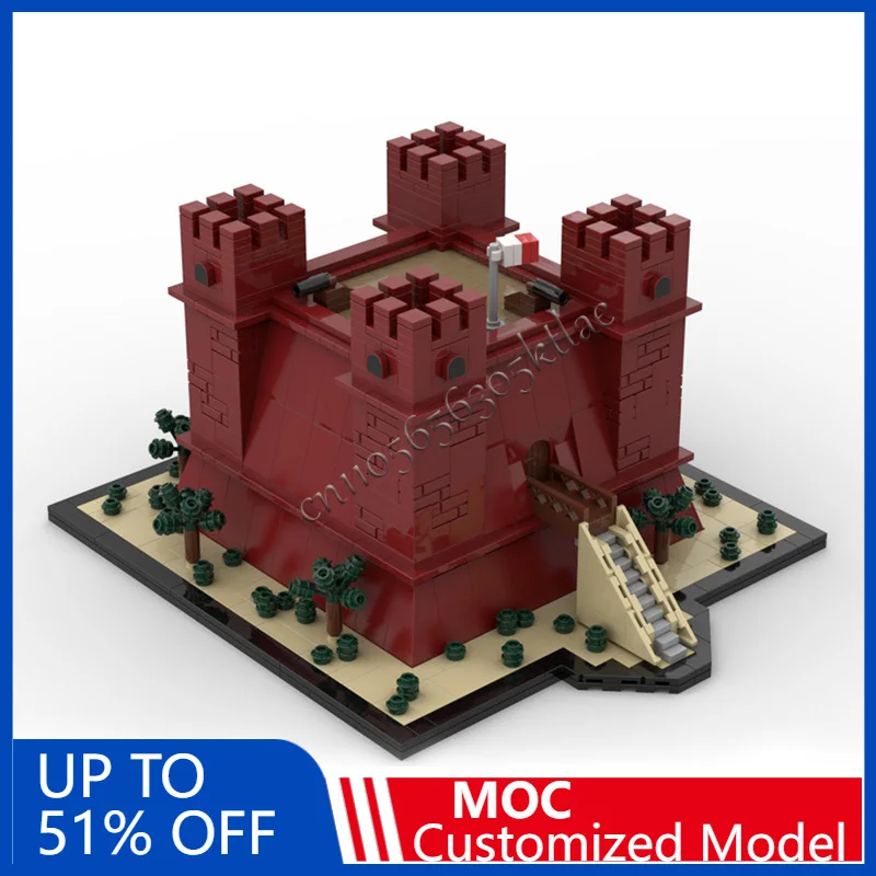 1115 pièces maison rue tour rouge malte MOC personnaliser bloc de construction modulaire Design créatif éducatif bricolage assemblage jouet cadeau