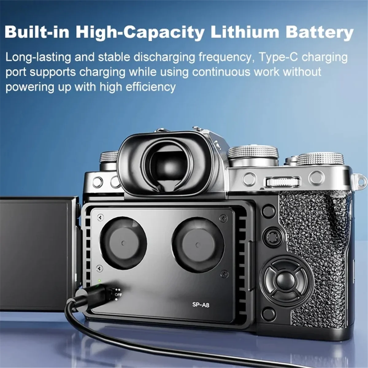 Nuova ventola di raffreddamento della fotocamera SP-A8 per Canon Sony FUJI A7M4 ZVE1 A6700 A7C2 ZVE10 ZV1 R5 90D XS10 XT4 X-H2S Sistema di raffreddamento Dslr