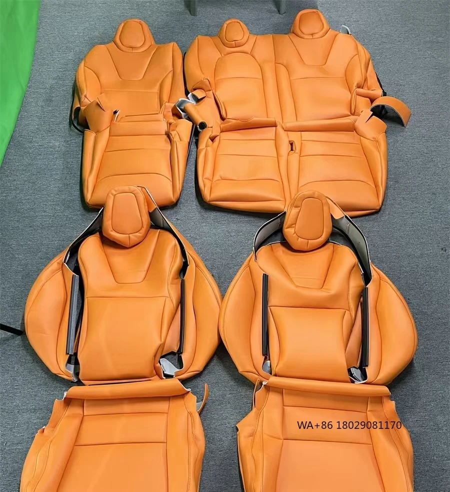 

Factory Price Luxury Car Interior Accessories Universal Leather Car Seat Cover Set for Model X