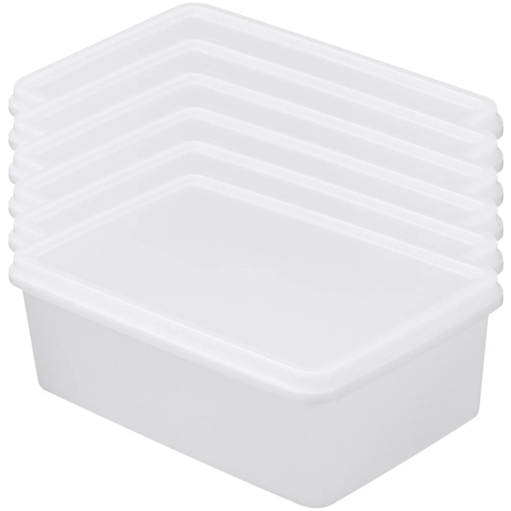 

6Pcs Fridge Organizer Plastic Storage Box Space Saving Food Container Multi Function Reusable Household Freezer Box